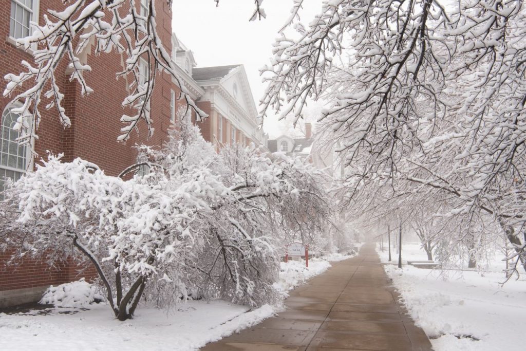 The Quad after snowfall