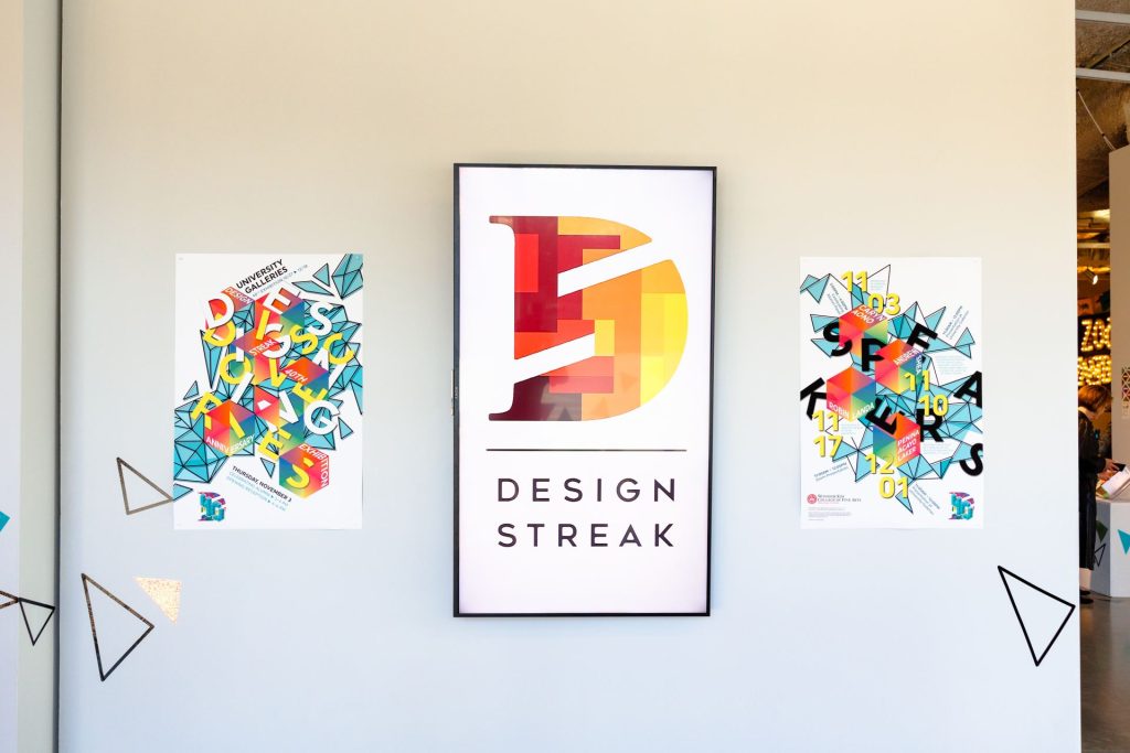 design streak studio poster in frame on wall